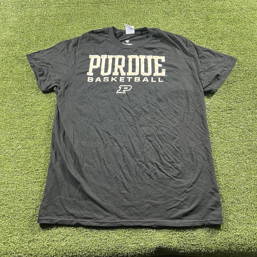 Purdue Boilermakers Shirt Mens Black NCAA Basketball Fanatics Graphic Tee L NWOT